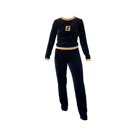 black fendi sweatsuit|Fendi jogging suit for women.